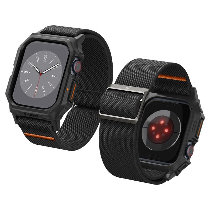 Spigen Lite Fit "Pro" - Dėklas su dirželiu skirtas Apple Watch 10 42 mm (Matinė juoda)