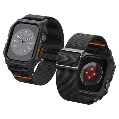 Spigen Lite Fit "Pro" - Dėklas su dirželiu skirtas Apple Watch 10 42 mm (Matinė juoda)