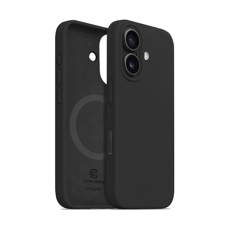 Crong Spalvotas Magnetinis MagSafe Dėklas, skirtas iPhone 16 Plus (juodas)