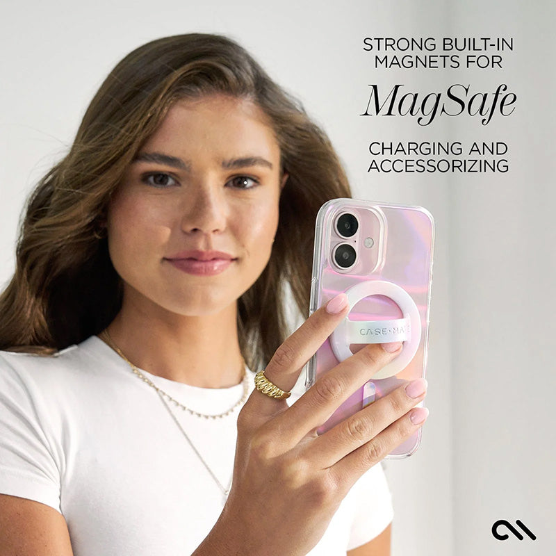 Case-Mate muilo burbulo MagSafe – dėklas, skirtas iPhone 16 (vaivorykštinis)