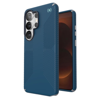 Speck Presidio2 Grip Magnet – „Samsung Galaxy S26 Ultra“ dėklas su MagSafe (tamsiai mėlynos/sidabrinės metalinės/sudrumstos mėlynos spalvos)