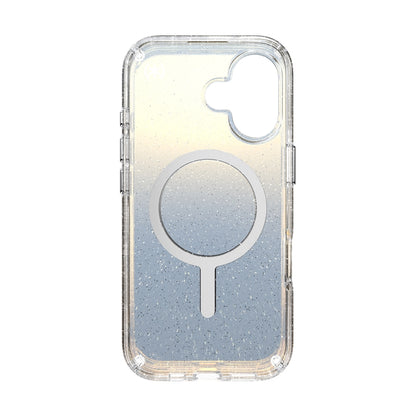 Speck Presidio Lux MagSafe - iPhone 17 dėklas (Hyper Mirror Glitter / Silver Metallic)