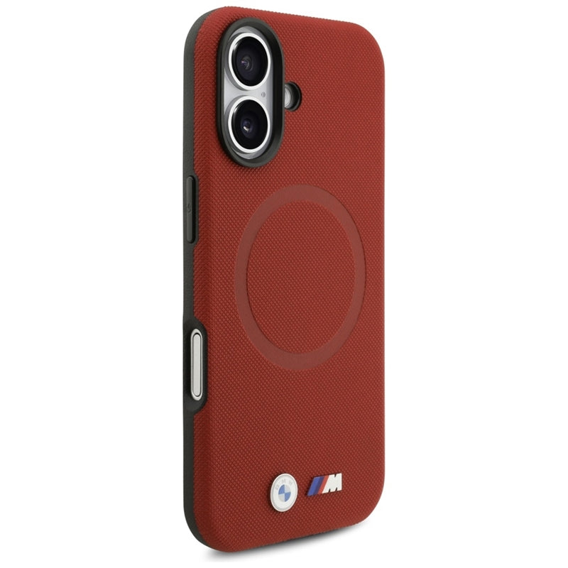 BMW M FW Metalinis Logotipas MagSafe dėklas iPhone 17 (raudonas)
