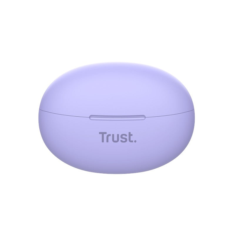 Trust Yavi – Belaidės „In-Ear“ „Bluetooth“ TWS ausinės su įkrovimo dėklu ir ENC (violetinės)