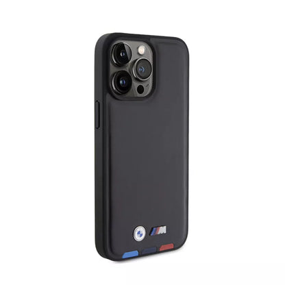 BMW odos karšto štampavimo trijų spalvų dėklas, skirtas iPhone 15 Pro Max (juodas)