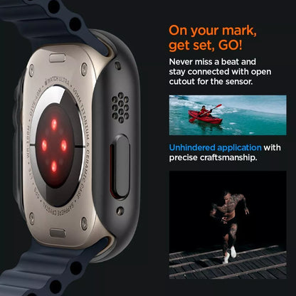 Spigen Thin Fit – dėklas skirtas „Apple Watch Ultra 49 mm“ (juodas)