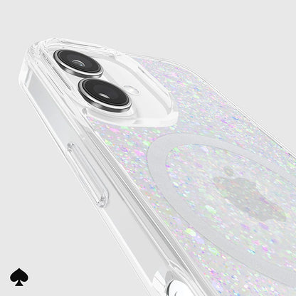 Kate Spade New York Apsauginis dėklas suderinamas su MagSafe – skirtas iPhone 16 (Stambūs blizgučiai)