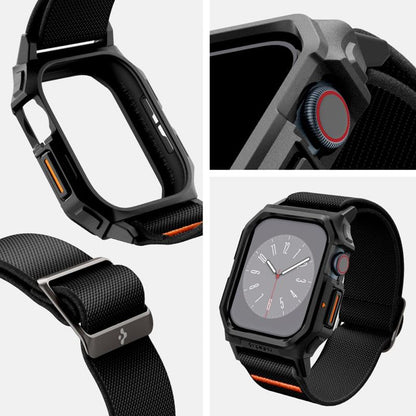 Spigen Lite Fit "Pro" - Dėklas su dirželiu skirtas Apple Watch 10 42 mm (Matinė juoda)