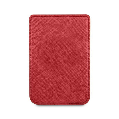 Guess MagSafe Saffiano kortelių dėklas piniginė - magnetinė piniginė (raudona)