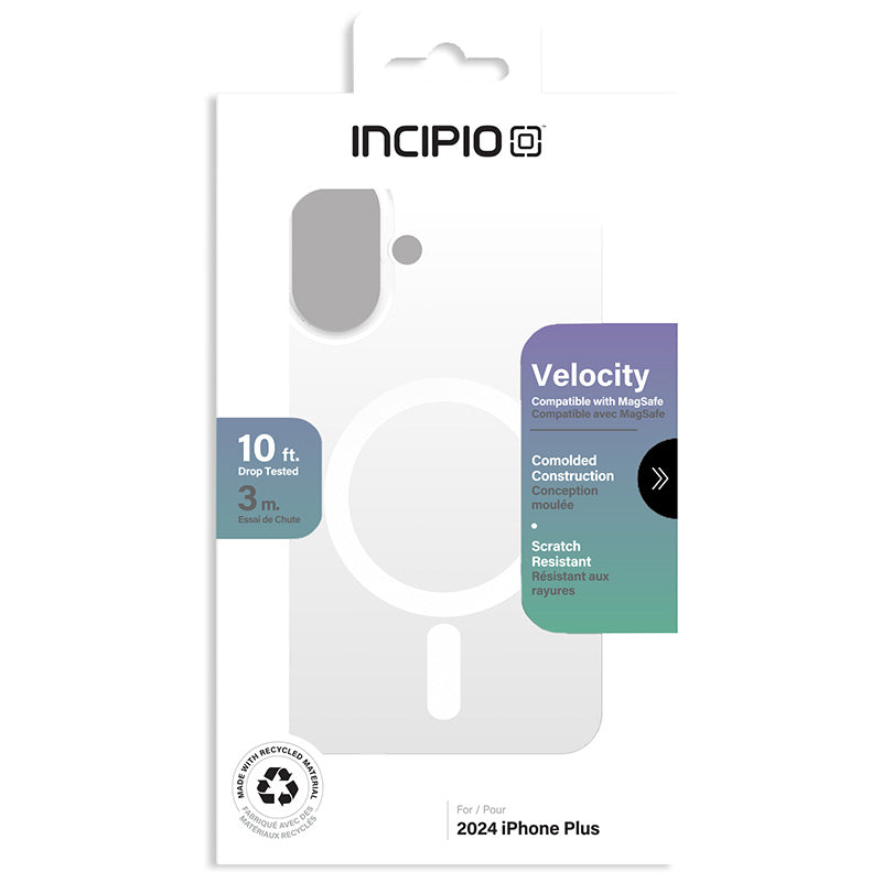 Incipio Velocity MagSafe – dėklas iPhone 16 Plus (skaidrus)