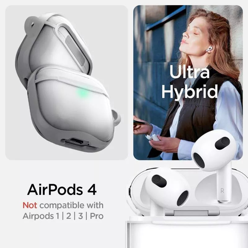 Spigen Ultra Hybrid – Dėklas Apple AirPods 4 (Jet White)