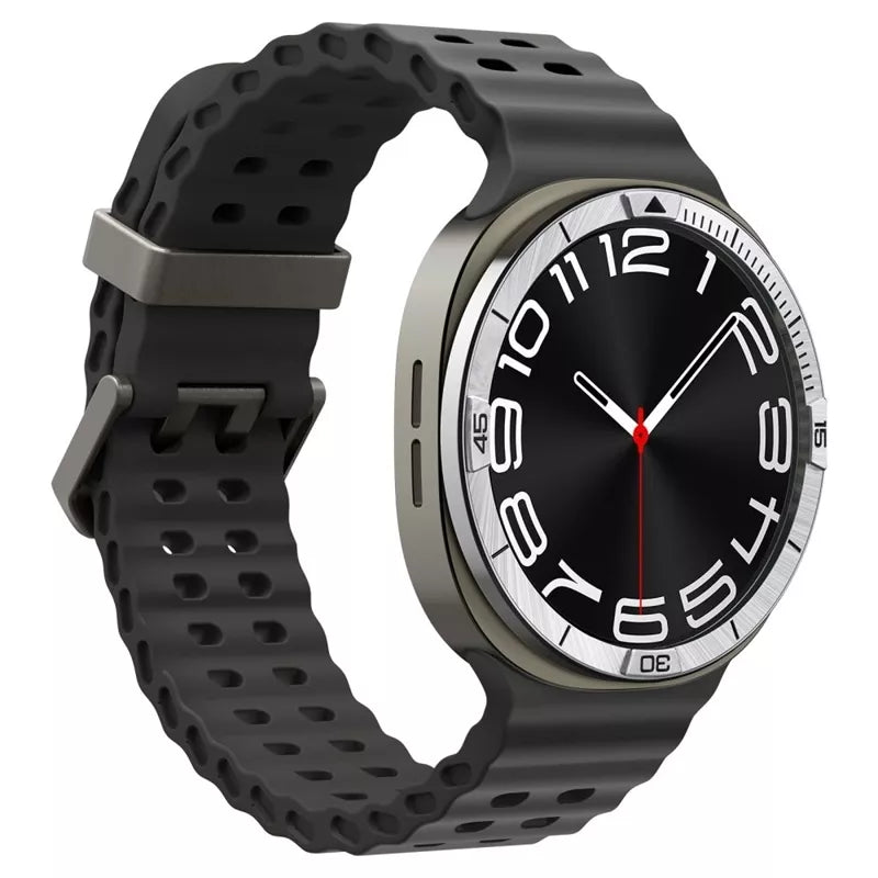 Spigen Bezel Tune Pilot - Apsauginis žiedas/korpusas, skirtas Samsung Galaxy Watch 8 44 mm (Sidabrinis)