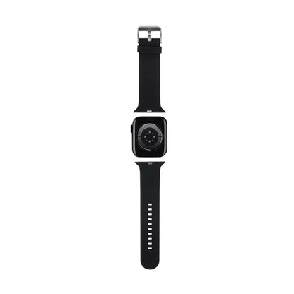Karl Lagerfeld 3D Rubber Karl & Choupette Heads NFT – dirželis, skirtas Apple Watch 38/40/41 mm (juodas)