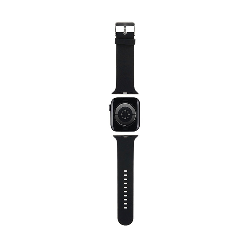 Karl Lagerfeld 3D Rubber Karl & Choupette Heads NFT – dirželis, skirtas Apple Watch 38/40/41 mm (juodas)