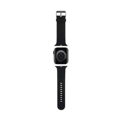 Karl Lagerfeld 3D Rubber Karl & Choupette Heads NFT – dirželis, skirtas Apple Watch 38/40/41 mm (juodas)