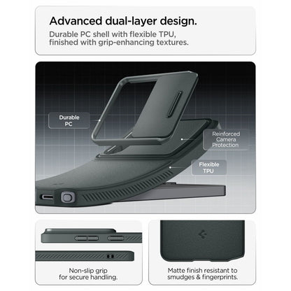 Spigen Optik Armor – dėklas, skirtas Samsung Galaxy S26 Ultra (Abyss Green)