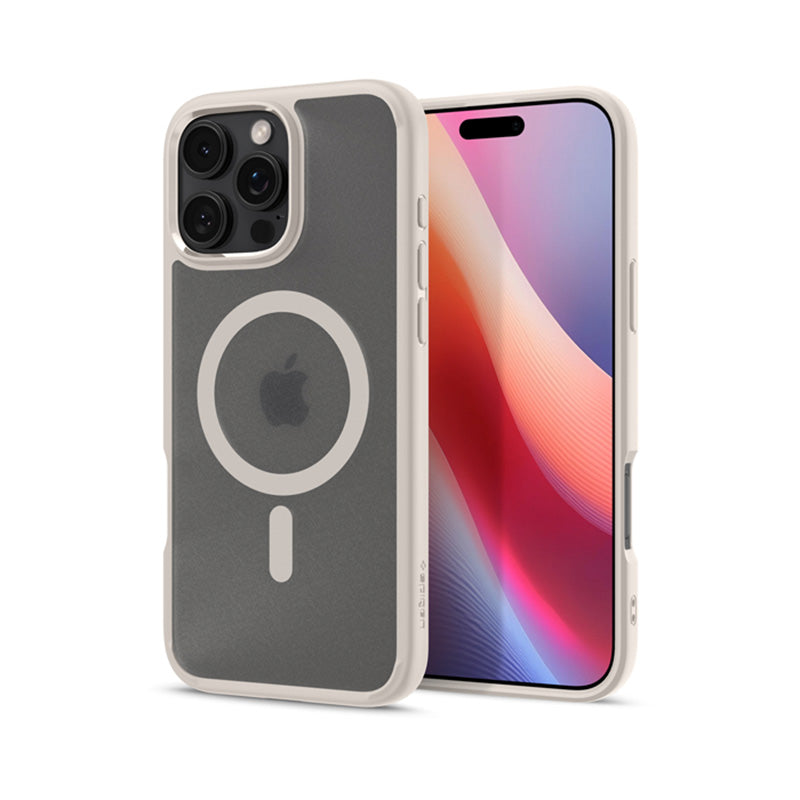 Spigen Ultra Hybrid Mag MagSafe – dėklas, skirtas „iPhone 16 Pro Max“ (Frost Natural Titanium)