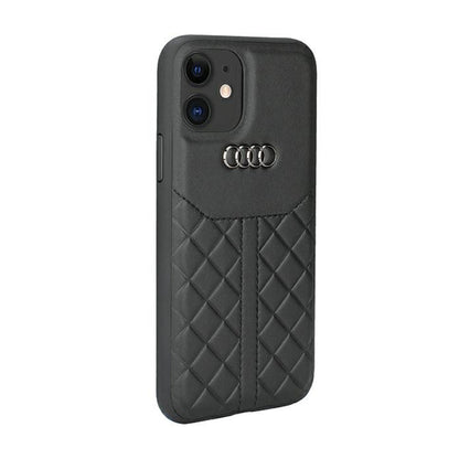 Audi natūralios odos dėklas – skirtas iPhone 12 / iPhone 12 Pro (juodas)