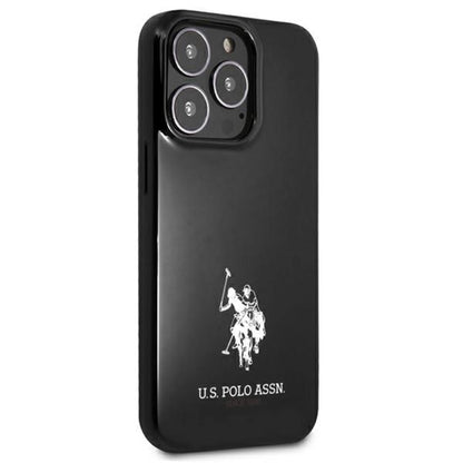 US Polo Assn Horses Logo – dėklas, skirtas iPhone 13 Pro (juodas)