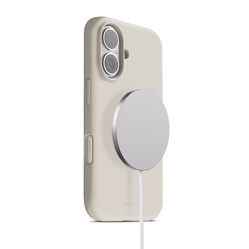 Crong Spalvotas Magnetinis Dėklas MagSafe iPhone 17 (Akmens smėlio)