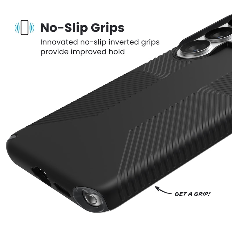 Speck Presidio2 Grip Magnet - Samsung Galaxy S26 Ultra MagSafe dėklas (juodas/skalūno pilkumo/baltas)