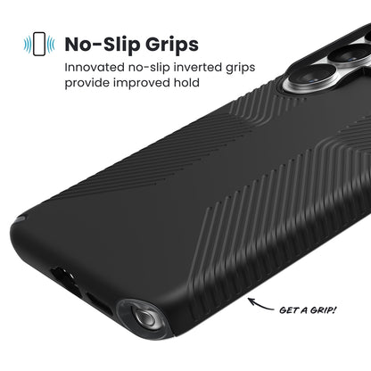 Speck Presidio2 Grip Magnet - Samsung Galaxy S26 Ultra MagSafe dėklas (juodas/skalūno pilkumo/baltas)