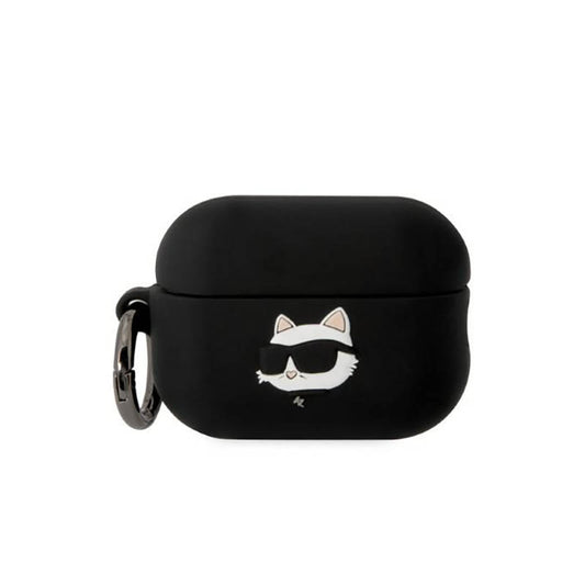 Karl Lagerfeld Silicone NFT Choupette Head 3D - AirPods Pro 2 dėklas (juodas)