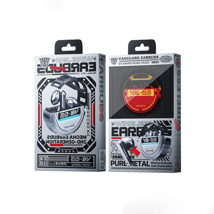 WEKOME VB05 Vanguard Series – Belaidės Bluetooth V5.3 TWS ausinės su įkrovimo dėklu (raudonos)