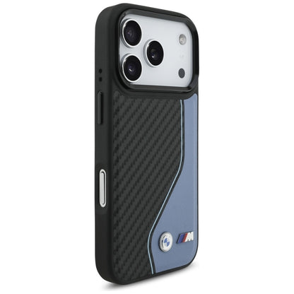 BMW M Carbon Logo MagSafe dėklas iPhone 17 Pro (mėlyna)
