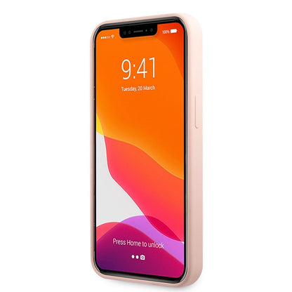 Karl Lagerfeld Silikoninis dėklas Ikonik Karl`s Head – iPhone 13 Pro (rožinis)