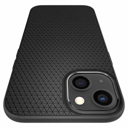 Spigen Liquid Air – dėklas, skirtas „iPhone 13 Mini“ (juodas)