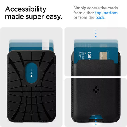 Spigen Valentinus Pro MagSafe - Magnetinė piniginė (Juoda)
