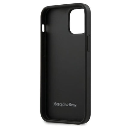 Mercedes Leather Wave Line – dėklas iPhone 12 mini (juodas)