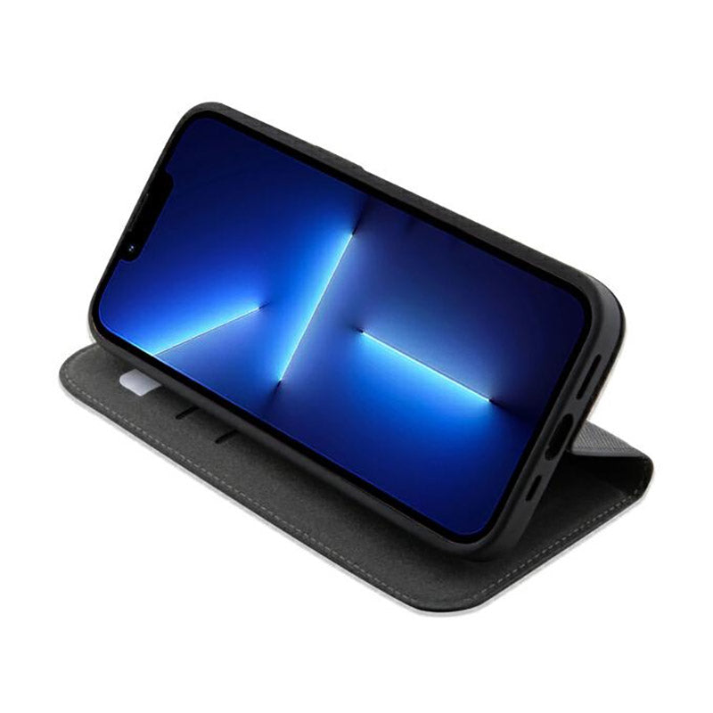 Karl Lagerfeld Knyginis dėklas NFT Saffiano Karl & Choupette – Dėklas telefonui 14 Pro (juodas)