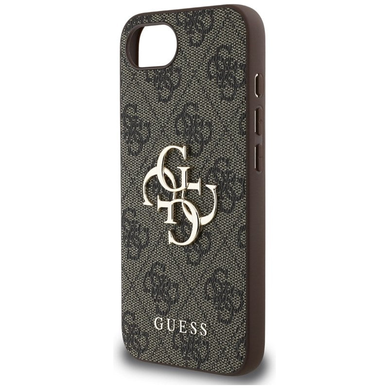 Guess 4G Big Logo – dėklas iPhone 16e (rudas)