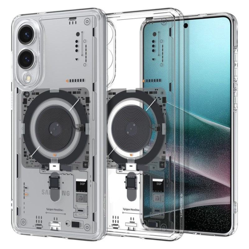 Spigen Ultra Hybrid Mag MagSafe – dėklas, skirtas Samsung Galaxy S25 Edge (Neo One)