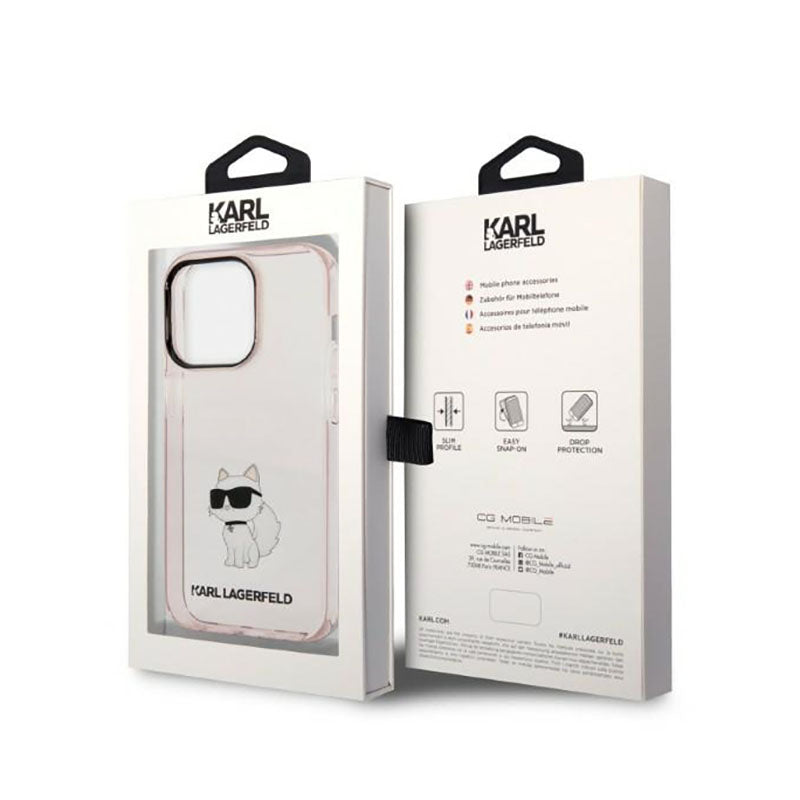Karl Lagerfeld IML NFT Choupette – Dėklas iPhone 14 Pro Max (rožinis)