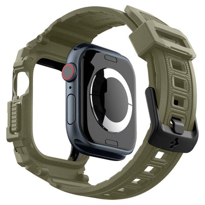 Spigen Rugged Armor Pro - Apyrankė su dėklu, skirta Apple Watch 10 46 mm (Vintage Khaki)