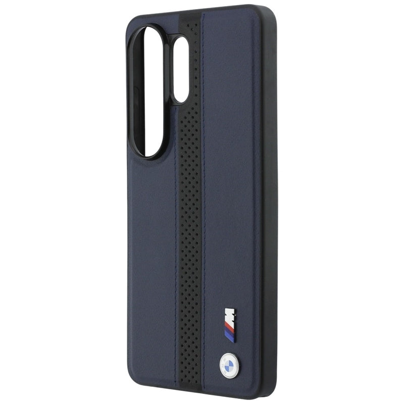 BMW M perforuota "Stripe Logo" MagSafe dėklas - Samsung Galaxy S26 Ultra (Tamsiai mėlynas)