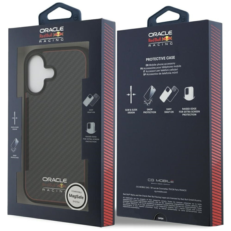 Red Bull Kevlar Logo Matt MagSafe - iPhone 17 dėklas (juodas)