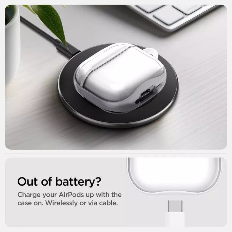 Spigen Ultra Hybrid – Dėklas Apple AirPods 4 (Jet White)