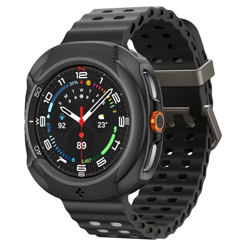 Spigen Liquid Air - Dėklas, skirtas Samsung Galaxy Watch 8 Classic 46 mm (Matinė juoda)