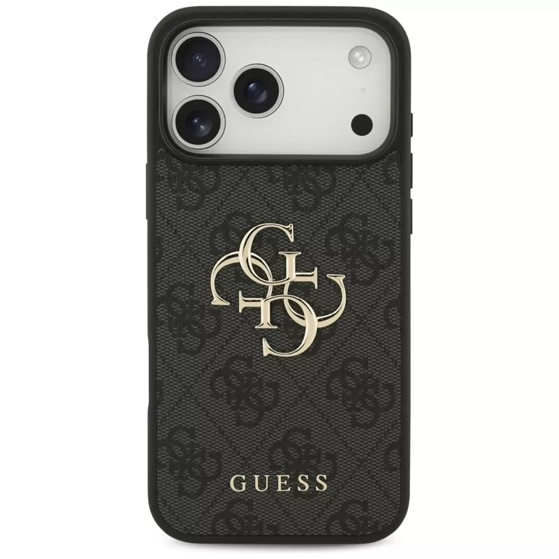 Guess 4G Didysis logotipas - Dėklas iPhone 17 Pro Max (juodas)