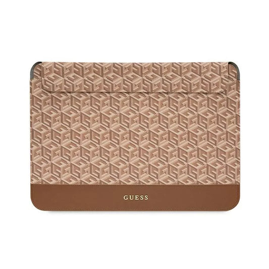 Guess GCube Stripes kompiuterio dėklas – 16 colių nešiojamojo kompiuterio dėklas (rudas)