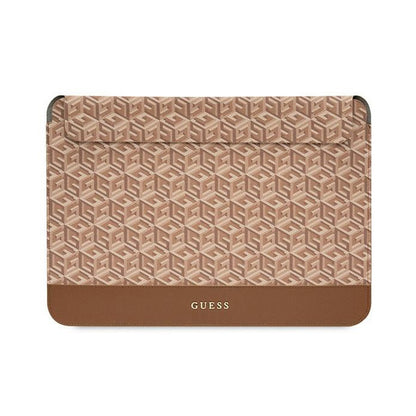 Guess GCube Stripes kompiuterio dėklas – 16 colių nešiojamojo kompiuterio dėklas (rudas)