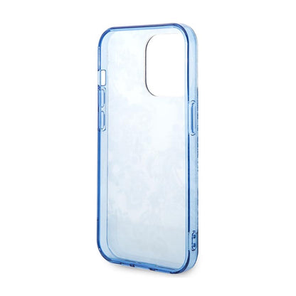 Guess Porcelain Collection – Dėklas skirtas iPhone 14 Pro (mėlynas)