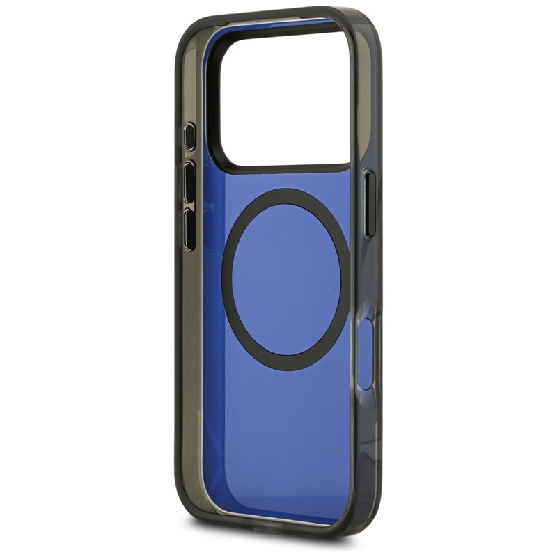 BMW M IML Metal Mygtukai & Logotipas MagSafe - Dėklas iPhone 17 Pro (juoda-mėlyna)