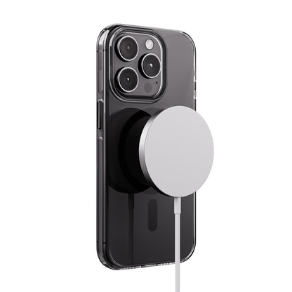 Crong Clear MAG Pro - iPhone 15 Pro MagSafe dėklas (juodas)