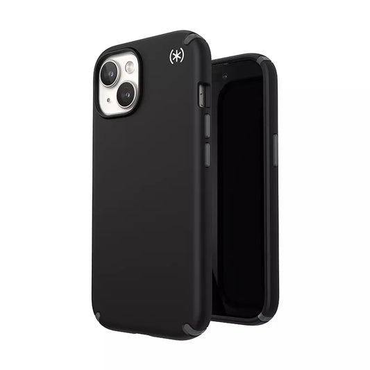 Speck Presidio2 Pro - Dėklas, skirtas iPhone 16e / iPhone 15 / iPhone 14 / iPhone 13 (Juoda / Grafito pilka / Balta)