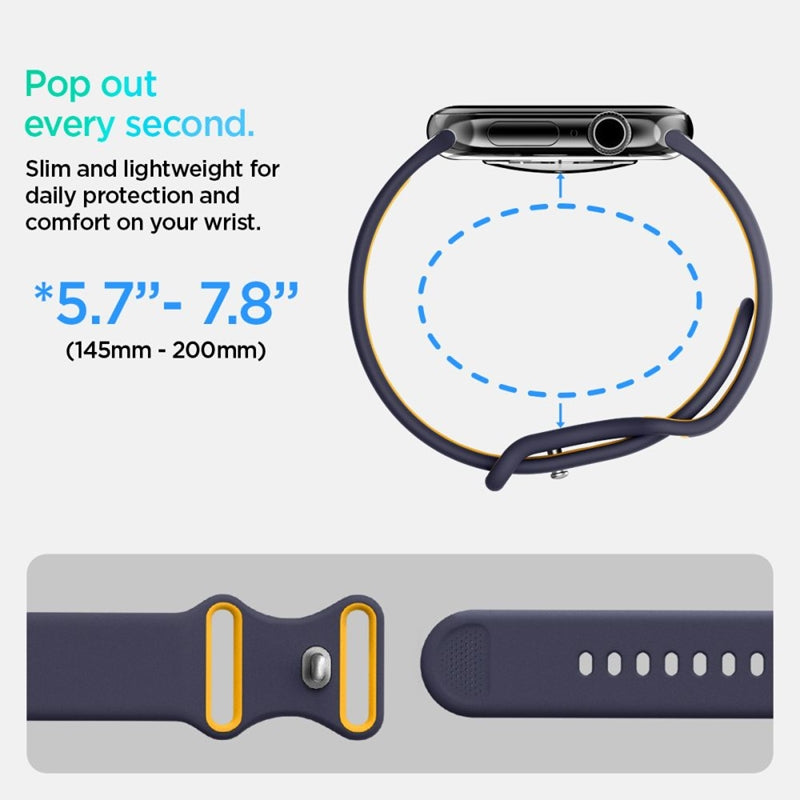 Spigen Nano Pop – Dirželis Apple Watch 44/45/46/49 mm (Mėlynių Tamsiai Mėlynas)